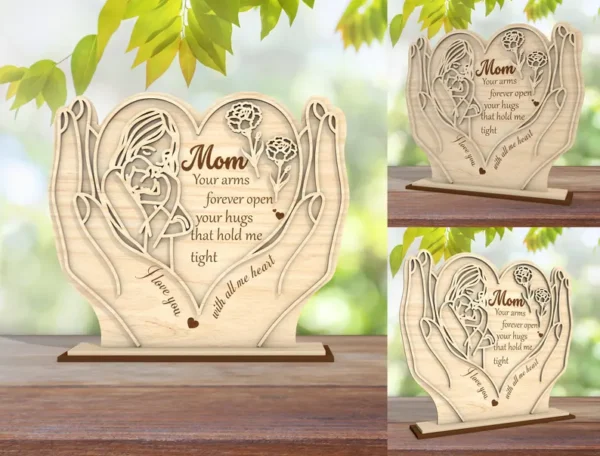 Corazon Y Soporte Para Flores Para El Dia De La Madre Creativo Digital